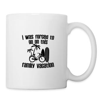 J’ai été obligé de partir en vacances en famille - Mug blanc - blanc - Droite