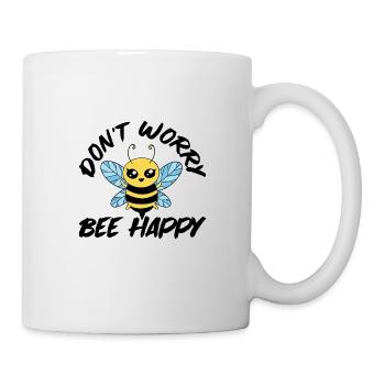 Ne vous inquiétez pas Bee Happy 28 - Mug blanc - blanc - Droite