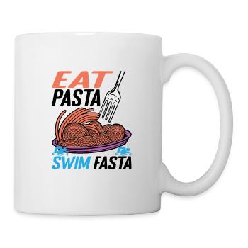 Eat Pasta Swim Fasta 11 - Tasse - Weiß - Rechts