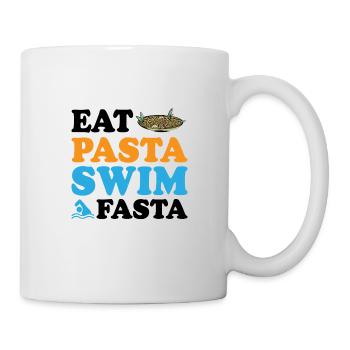 Eat Pasta Swim Fasta 9 - Tasse - Weiß - Rechts