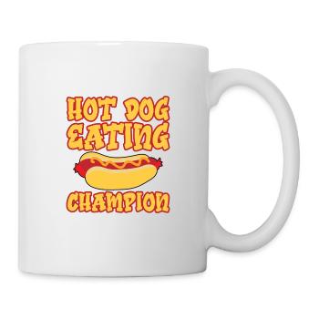Champion mangeur de hot-dogs 5 - Mug blanc - blanc - Droite