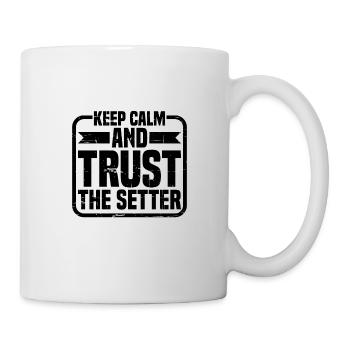Restez calme et faites confiance au setter 11 - Mug blanc - blanc - Droite