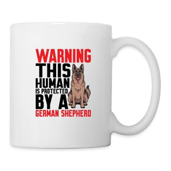 This Human Is Protected by A German Shepherd 5 - Mug - white - Right