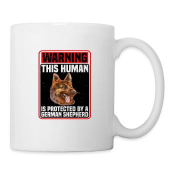 This Human Is Protected By A German Shepherd 4 - Mug - white - Right