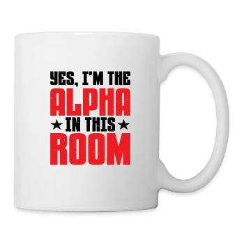 Oui, je suis l’Alpha dans cette pièce 13 - Mug blanc - blanc - Droite
