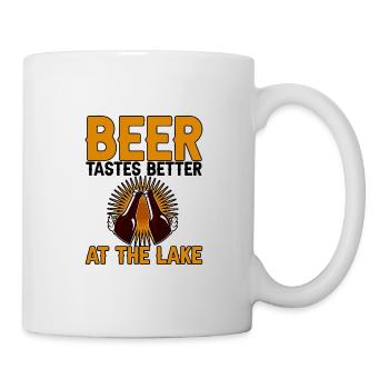 La bière a meilleur goût au lac 2 - Mug blanc - blanc - Droite