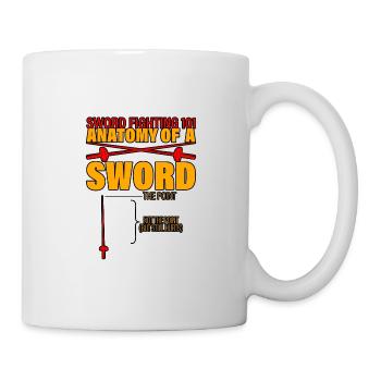 Combat à l’épée 101 Anatomie d’une épée 3 - Mug blanc - blanc - Droite