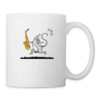 Saxophone Saxophonist "Saxophon-Maus"" Saxofon - Tasse - Weiß - Rechts