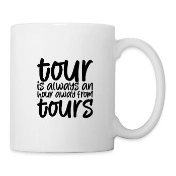 La visite est toujours à une heure des visites - Mug blanc - blanc - Droite