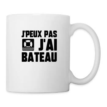 J’peux pas j’ai bateau - Mug blanc - blanc - Droite