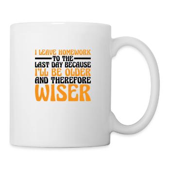 Je laisse les devoirs jusqu’au dernier jour 3 - Mug blanc - blanc - Droite