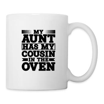 Ma tante a mon cousin dans le four - Mug blanc - blanc - Droite
