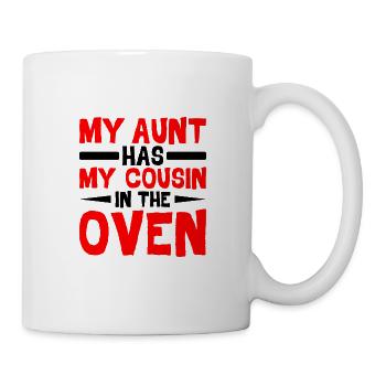 Ma tante a mon cousin dans le four 2 - Mug blanc - blanc - Droite