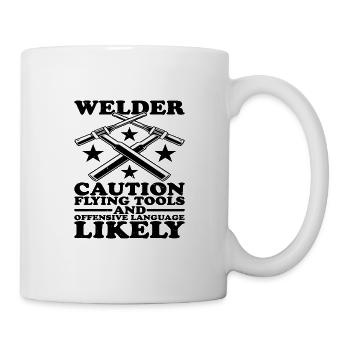 Welder, Flying Tools And Offensive Language 2 - Mug - white - Right