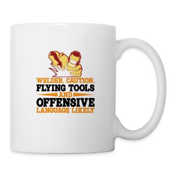 Welder, Flying Tools And Offensive Language 3 - Mug - white - Right