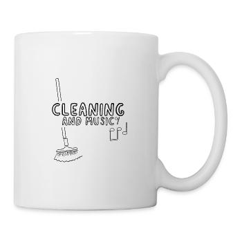 Nettoyage et musique 3 - Mug blanc - blanc - Droite