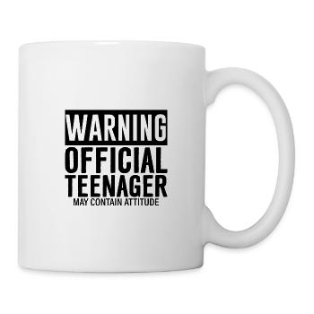 Warning Official Teenager, May Contain Attitude 2 - Mug - white - Right