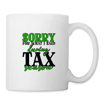 Désolé pour ce que j’ai dit pendant la saison 4 des impôts - Mug blanc - blanc - Droite