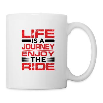 La vie est un voyage, profitez de la balade - Mug blanc - blanc - Droite