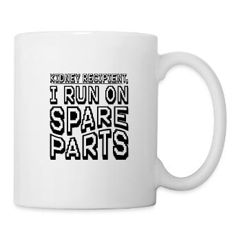 Destinataire du rein, je fonctionne sur des pièces de rechange 12 - Mug blanc - blanc - Droite