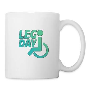 Leg Day Fauteuil roulant handicapé 22 - Mug blanc - blanc - Droite