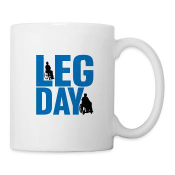 Leg Day Fauteuil roulant handicapé 24 - Mug blanc - blanc - Droite