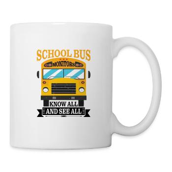 Moniteurs d’autobus scolaires, tout savoir et tout voir 8 - Mug blanc - blanc - Droite
