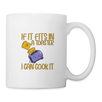 If It Fits In A Toaster, I Can Cook It - Tasse - Weiß - Rechts