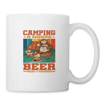 Camping Is Awesome, Beer Makes It Awesomer 2 - Mug - white - Right