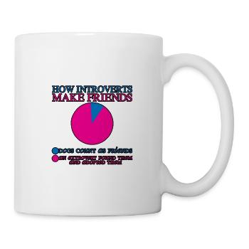 Comment les introvertis se font des amis 2 - Mug blanc - blanc - Droite