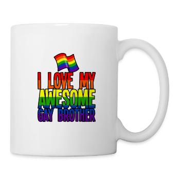 J’aime mon frère gay génial 4 - Mug blanc - blanc - Droite