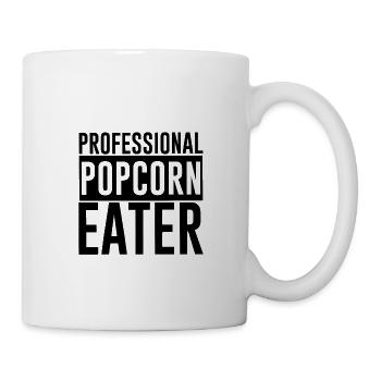 Mangeur de pop-corn professionnel 3 - Mug blanc - blanc - Droite