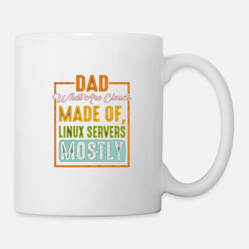 De quoi sont faits les clouds, les serveurs Linux principalement 9 - Mug blanc - blanc