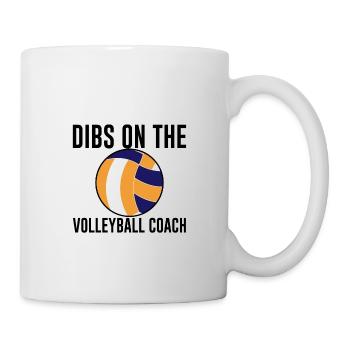 Dibs On The Volleyball Coach - Tasse - Weiß - Rechts