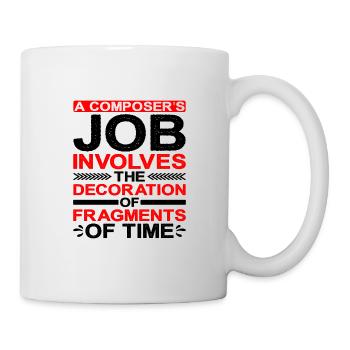 Le travail d’un compositeur est la décoration de fragments 1 - Mug blanc - blanc - Droite