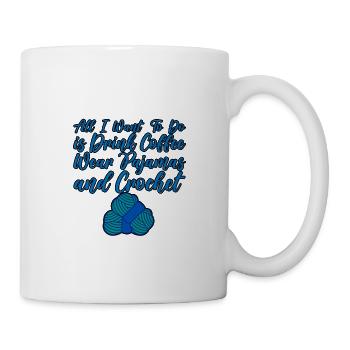 Tout ce que je veux, c’est boire du café 4 - Mug blanc - blanc - Droite