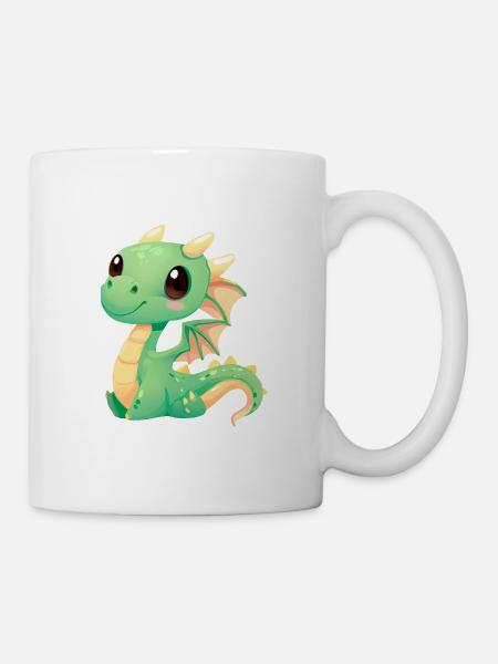 Bébé Dragon Chiot - Mug blanc - blanc