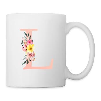 L Monogramme Floral - Mug blanc - blanc - Droite