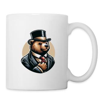 Ours riche - Mug blanc - blanc - Droite