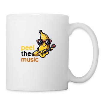 Peel the Groove: Kawaii Banana Guitarist - Mug - white - Right