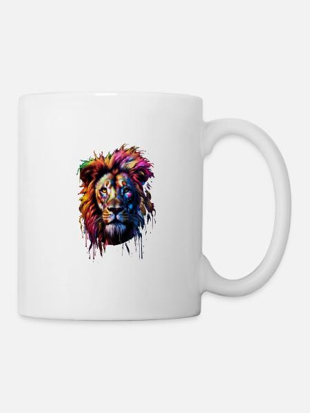 Rainbow Lion - Tasse - Weiß