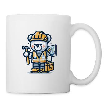 Cute Bear Construction Worker - Tasse - Weiß - Rechts