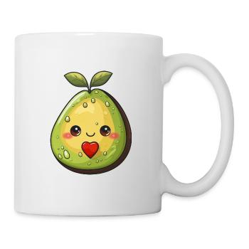 Avocado with Heart, Valentine's Day, Couple, Kawaii - Mug - white - Right