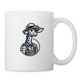 Cute Giraffe Farmer - Tasse - Weiß - Rechts
