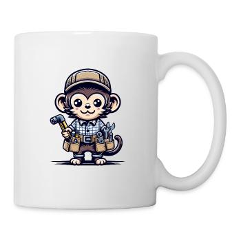 Artisan singe mignon - Mug blanc - blanc - Droite
