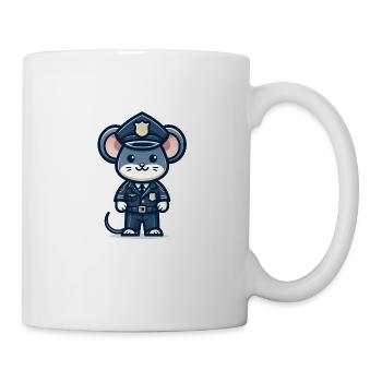Cute Mouse Police Officer - Mug - white - Right