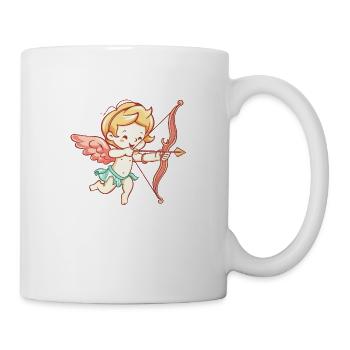 Saint-Valentin ange arc et flèche Cupidon - Mug blanc - blanc - Droite