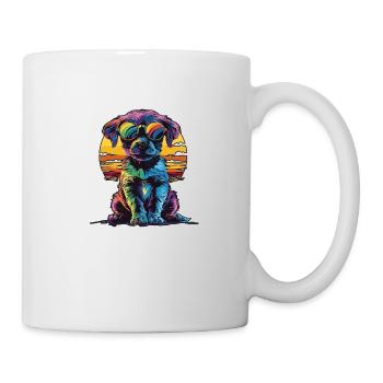 Stylish City Fashion: Funny Puppy - Mug - white - Right