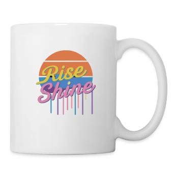 Retro Sunrise Rise and Shine Vintage für - Tasse - Weiß - Rechts