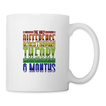 The Only Difference Between A Conspiracy Theory 19 - Tasse - Weiß - Rechts